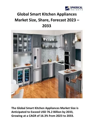 Global Smart Kitchen Appliances Market Size