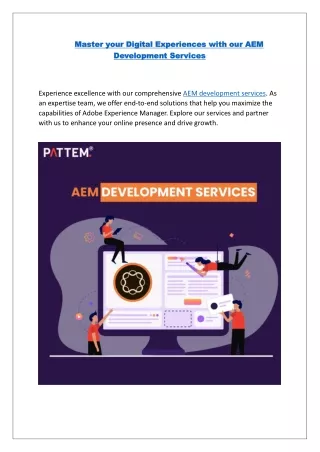 Master your Digital Experiences with our AEM Development Services