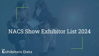 NACS Show Exhibitor List 2024