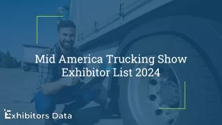 Mid America Trucking Show Exhibitor List 2024