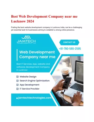 Best Web Development Company near me Lucknow 2024