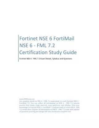 Fortinet NSE 6 FortiMail NSE 6 - FML 7.2 Certification Study Guide