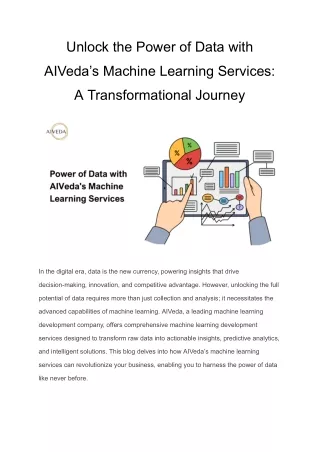 Unlock the Power of Data with AIVeda’s Machine Learning Services