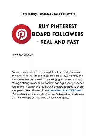 How to Buy Pinterest Board Followers