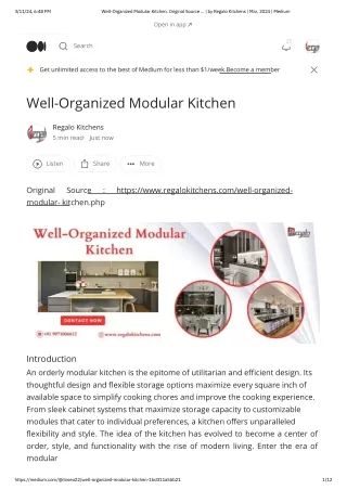 Well-Organized Modular Kitchen