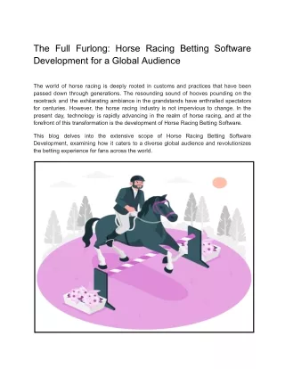 The Full Furlong_ Horse Racing Betting Software Development for a Global Audience