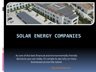 Solar Energy Companies-Solar Companies
