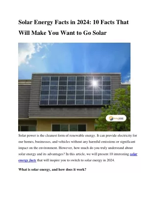 Solar Energy Facts in 2024_ 10 Facts That Will Make You Want to Go Solar