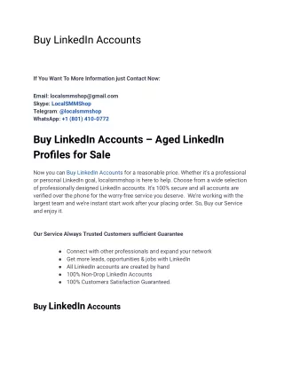 Buy LinkedIn Accounts