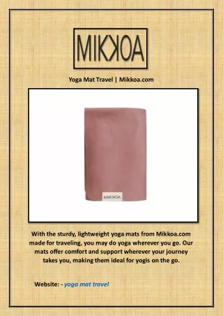 Yoga Mat Travel | Mikkoa.com