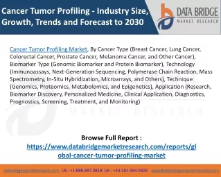 Cancer Tumor Profiling Market – Industry Trends and Forecast to 2030
