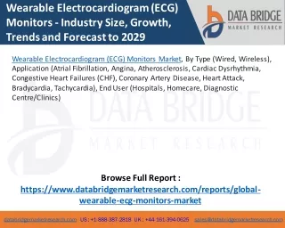 Wearable Electrocardiogram (ECG) Monitors Market – Industry Trends and Forecast to 2029