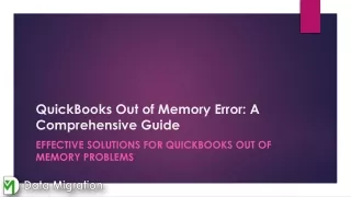 Effective Solutions for QuickBooks Out of Memory Problems
