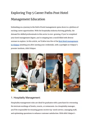 Exploring Top 5 Career Paths Post Hotel Management Education (1)