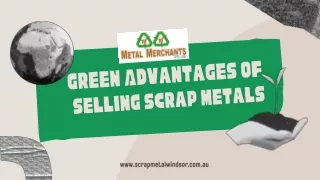 Green Advantages of Selling Scrap Metals