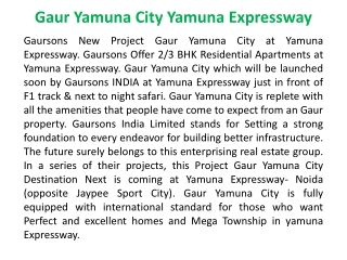 919899303232!!Gaur Yamuna City!!Gaur Yamuna City Yamuna