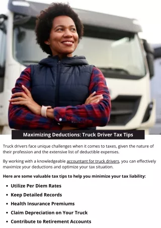 Maximizing Deductions: Truck Driver Tax Tips