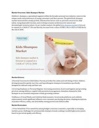 Top Innovations Enhance Safety and Effectiveness in Kids Shampoo