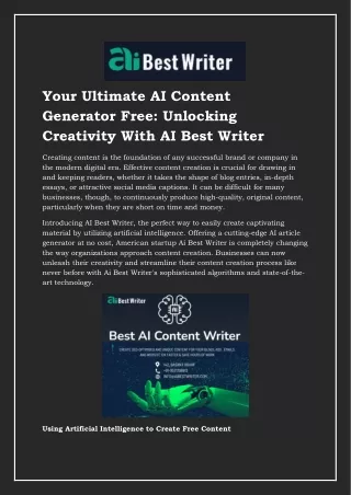 Ai Content Generator