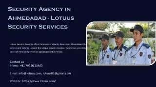 Security Agency in Ahmedabad, Best Security Agency in Ahmedabad