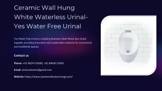 Ceramic Wall Hung White Waterless Urinal, Ceramic Wall Hung White Waterless Urin