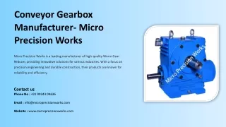 Conveyor Gearbox Manufacturer, Best Conveyor Gearbox Manufacturer