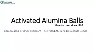 Compressed air dryer desiccant - Activated Alumina Desiccants Beads