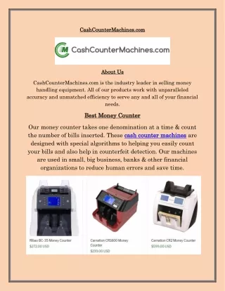 Money Counter Machine