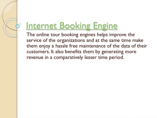 Internet Booking Engine | Online Booking Engine | Travel Boo