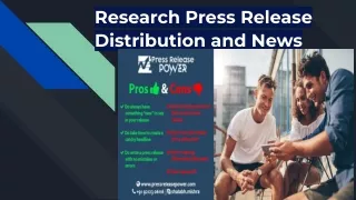 Research Press Release Distribution and News