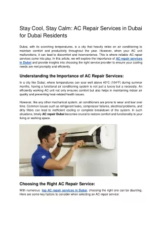 Stay Cool, Stay Calm_ AC Repair Services in Dubai for Dubai Residents