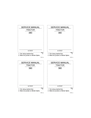 CASE 380 Gen Tractor Service Repair Manual