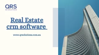 Real Estate crm software  QR Solutions