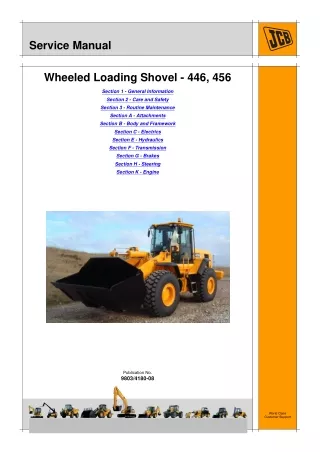 JCB 446 WHEELED LOADER Service Repair Manual