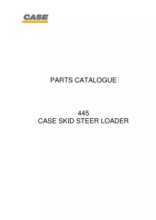 CASE 445 Skid Steer Loader Service Repair Manual