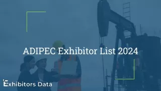 ADIPEC Exhibitor List 2024