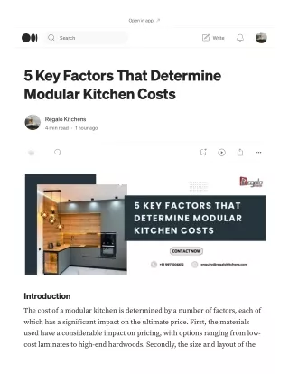 5 Key Factors That Determine Modular Kitchen Costs