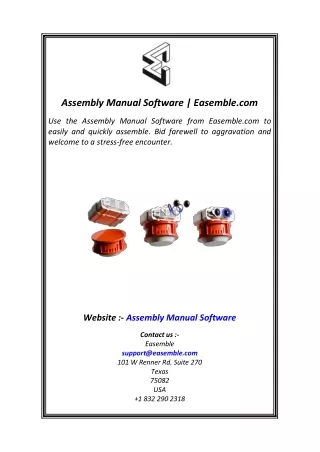 Assembly Manual Software  Easemble.com