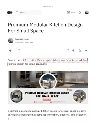 Premium Modular Kitchen Design For Small Space