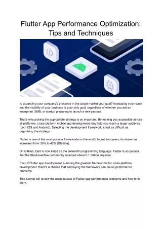 Flutter App Performance Optimization_ Tips and Techniques