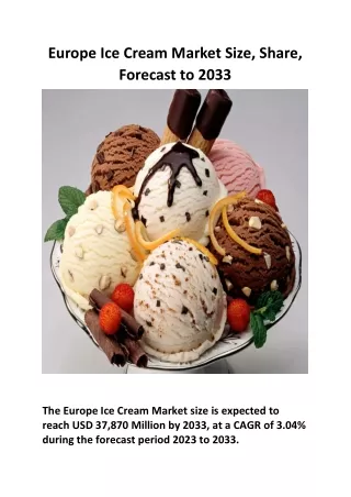 Europe Ice Cream Market