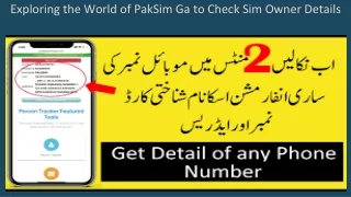 Exploring the World of PakSim Ga to Check Sim Owner Details