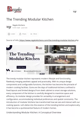 The Trending Modular Kitchen