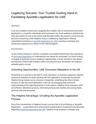 Legalizing Success_ Your Trusted Guiding Hand in Facilitating Apostille Legalization for UAE