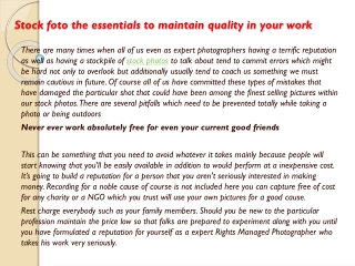 Stock foto the essentials to maintain quality in your work