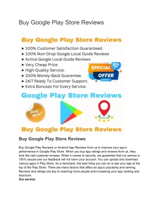 Buy Google Play Store Reviews