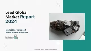 Lead Market Trends, Growth Revenue, Strategies, Overview By 2024-2033