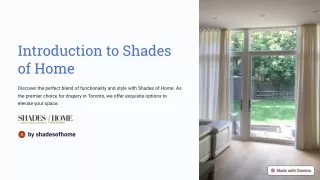 Discover Elegant Drapery Solutions in Toronto with Shadesofhome