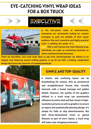 Eye-Catching Vinyl Wrap Ideas for A Box Truck