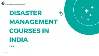 Disaster Management Courses in India